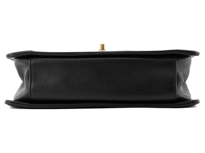 CHANEL - Borsa a tracolla Chanel Chevron Flap in pelle liscia nera edizione limitata Nero - vista 4