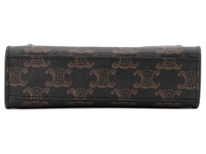 Céline CELINE - Cabas Plat PM Celine in tela rivestita monogramma marrone - vista 4