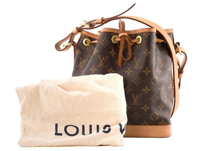 Noe LOUIS VUITTON - Borsa a tracolla Louis Vuitton Noé BB in tela rivestita monogram marrone - vista 9
