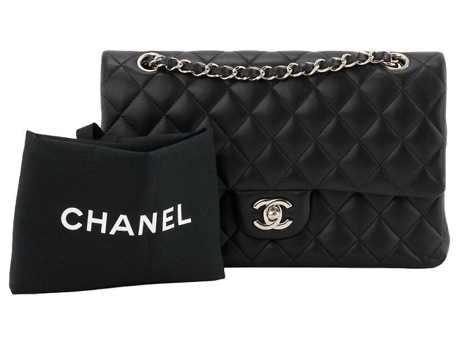 CHANEL - Borsa a mano Classique/Timeless 11.12 Chanel in pelle liscia nera Nero - vista 10