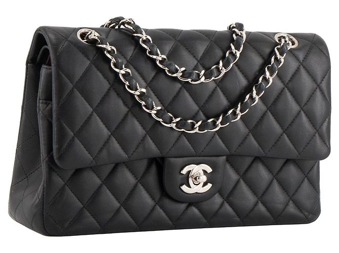 CHANEL - Borsa a mano Classique/Timeless 11.12 Chanel in pelle liscia nera Nero - vista 2