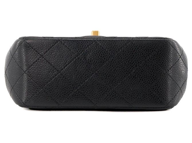 CHANEL - Borsa a tracolla Classic/Timeless Mini Square Chanel in pelle caviar nera Nero - vista 4