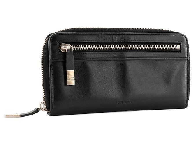 DIOR - Portafoglio lungo zip Dior in pelle liscia nera Nero - vista 2