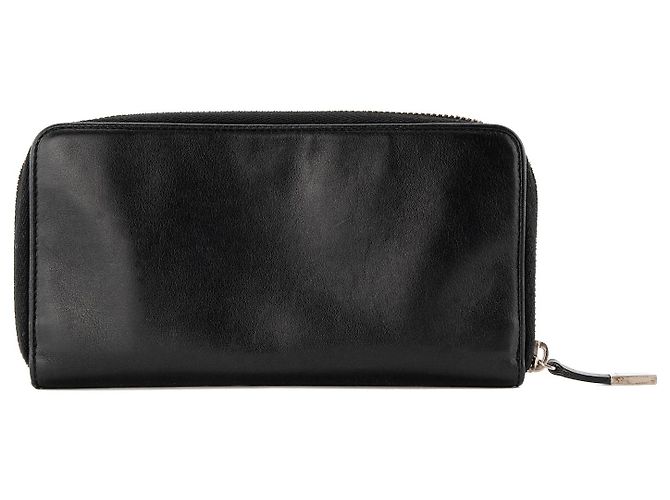DIOR - Portafoglio lungo zip Dior in pelle liscia nera Nero - vista 3