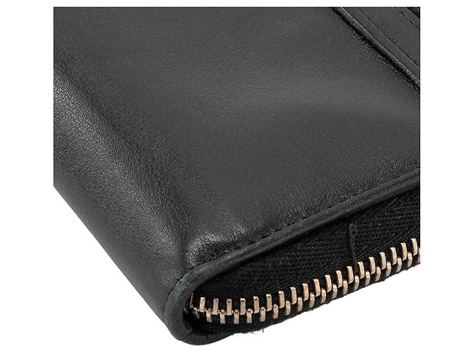DIOR - Portafoglio lungo zip Dior in pelle liscia nera Nero - vista 6