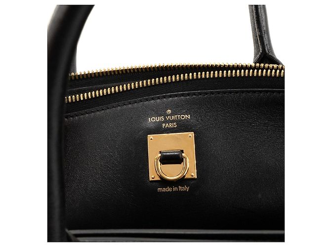 LOUIS VUITTON - Borsa a mano Louis Vuitton City Steamer MM in pelle liscia nera Nero - vista 11