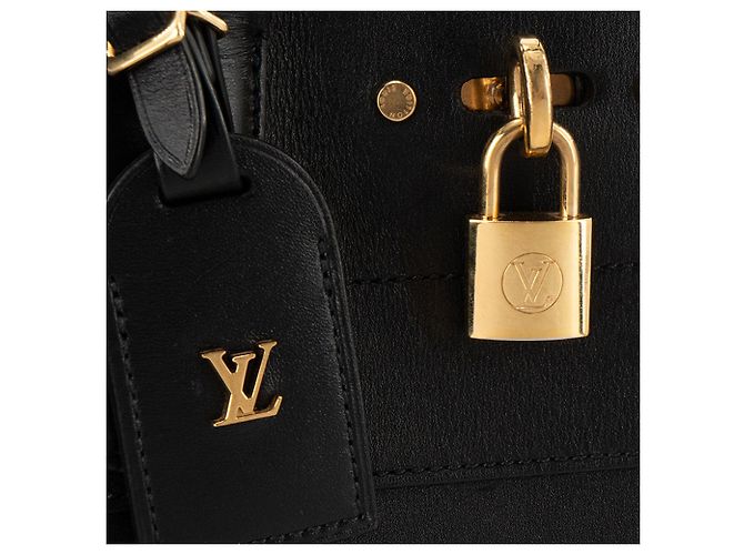 LOUIS VUITTON - Borsa a mano Louis Vuitton City Steamer MM in pelle liscia nera Nero - vista 5