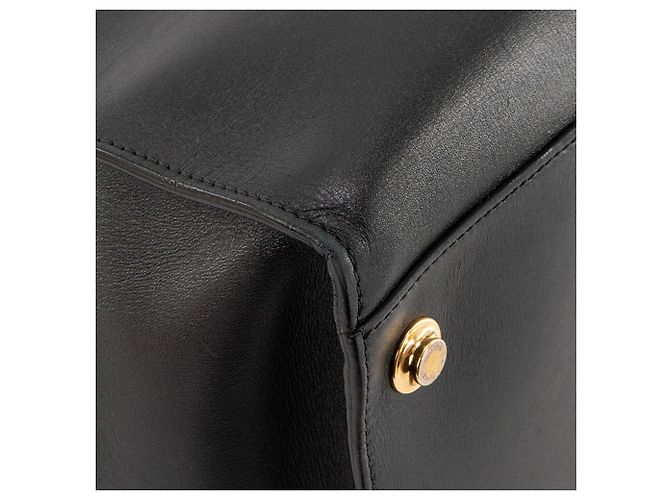 LOUIS VUITTON - Borsa a mano Louis Vuitton City Steamer MM in pelle liscia nera Nero - vista 9