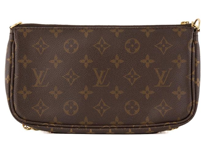 LOUIS VUITTON - Borsa a tracolla Multi Pochette Accessoires in canvas monogram coated Marrone - vista 3
