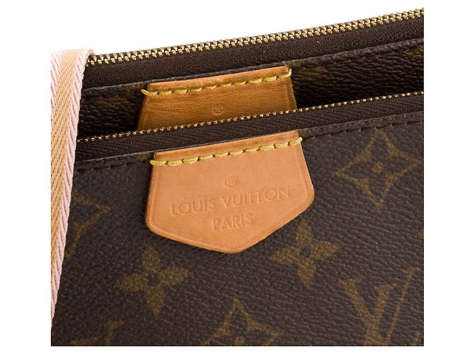 LOUIS VUITTON - Borsa a tracolla Multi Pochette Accessoires in canvas monogram coated Marrone - vista 5