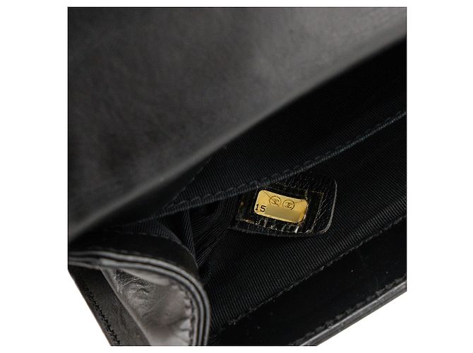 CHANEL - Borsa a tracolla Boy Mini Chanel in pelle liscia nera Nero - vista 10