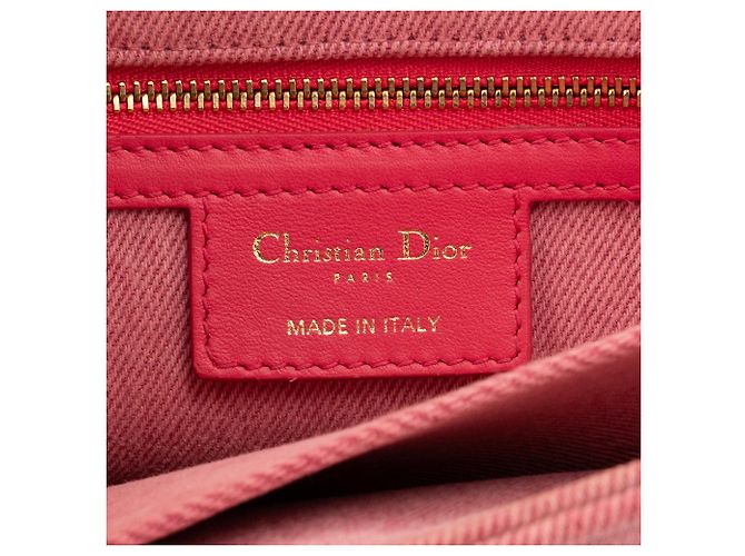 Autre Marque DIOR - Borsa a tracolla Dior Caro medium in denim rosa - vista 6