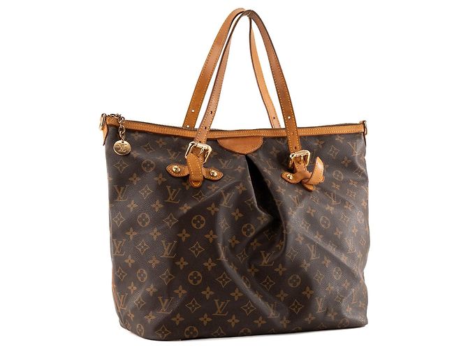 LOUIS VUITTON - Palermo Louis Vuitton Handtasche aus vintage Monogram Coated Canvas Braun - Ansicht 2