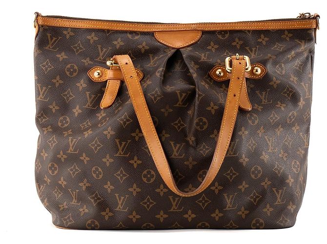 LOUIS VUITTON - Palermo Louis Vuitton Handtasche aus vintage Monogram Coated Canvas Braun - Ansicht 3