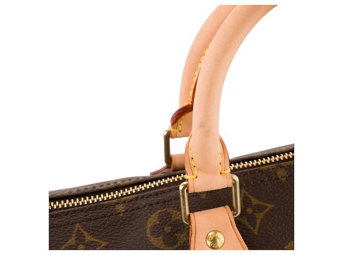 LOUIS VUITTON - Borsa a mano Louis Vuitton Speedy 30 in tela monogram coated e pelle marrone - vista 7