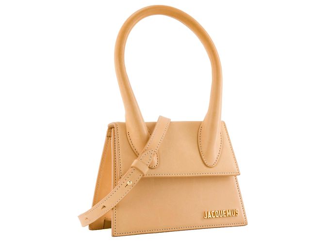 JACQUEMUS - Borsa a tracolla Le Chiquito Moyen Jacquemus in pelle liscia gialla Giallo - vista 2