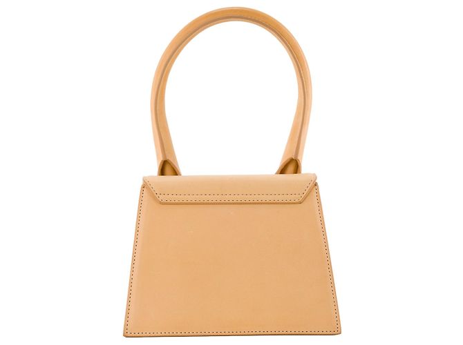 JACQUEMUS - Borsa a tracolla Le Chiquito Moyen Jacquemus in pelle liscia gialla Giallo - vista 3