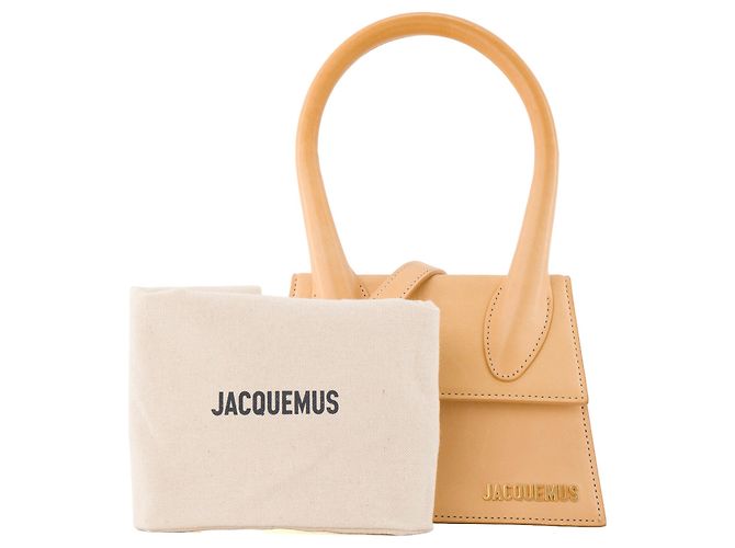 JACQUEMUS - Borsa a tracolla Le Chiquito Moyen Jacquemus in pelle liscia gialla Giallo - vista 9