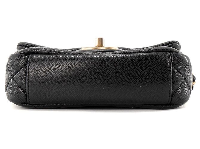 CHANEL - Borsa a tracolla Classic/Timeless mini Chanel in pelle caviar nera Nero - vista 4