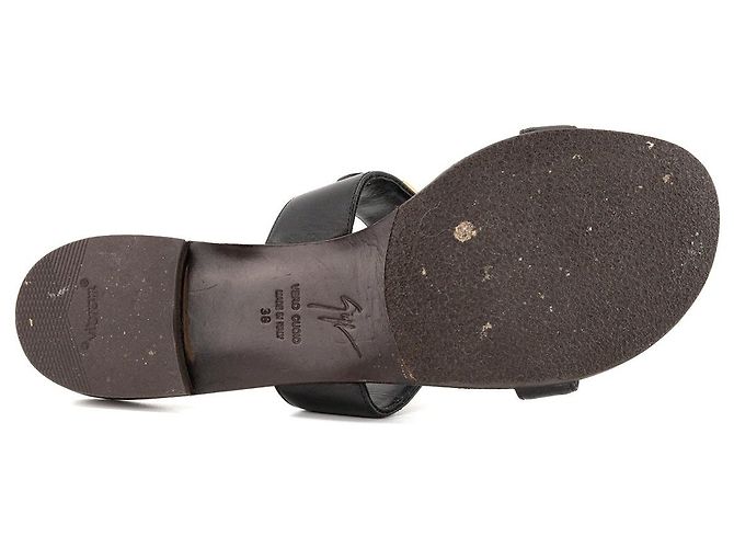 GIUSEPPE ZANOTTI - Sandali Giuseppe Zanotti in pelle nera (T38) Nero - vista 4