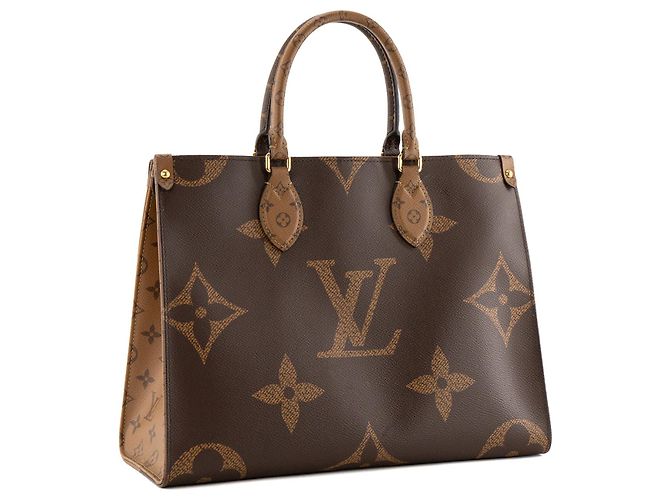 LOUIS VUITTON - Borsa tote Louis Vuitton Onthego MM in canvas monogram coated Marrone - vista 2