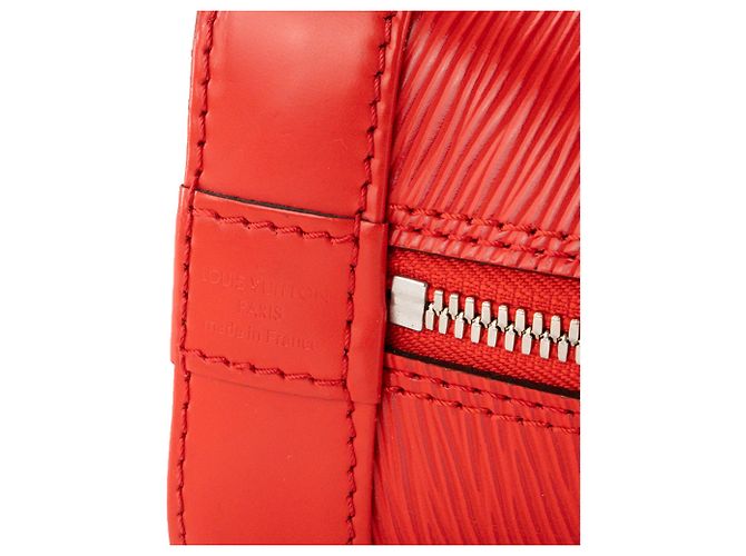 LOUIS VUITTON - Borsa a tracolla Louis Vuitton Alma BB in pelle epi rossa Rosso - vista 8