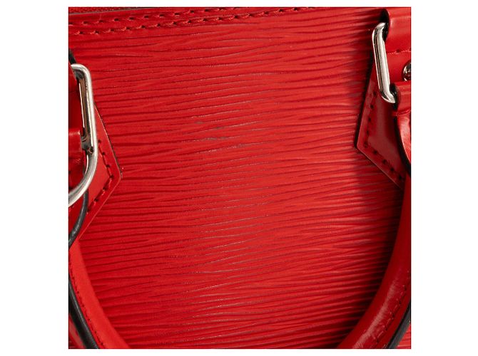 LOUIS VUITTON - Borsa a tracolla Louis Vuitton Alma BB in pelle epi rossa Rosso - vista 9