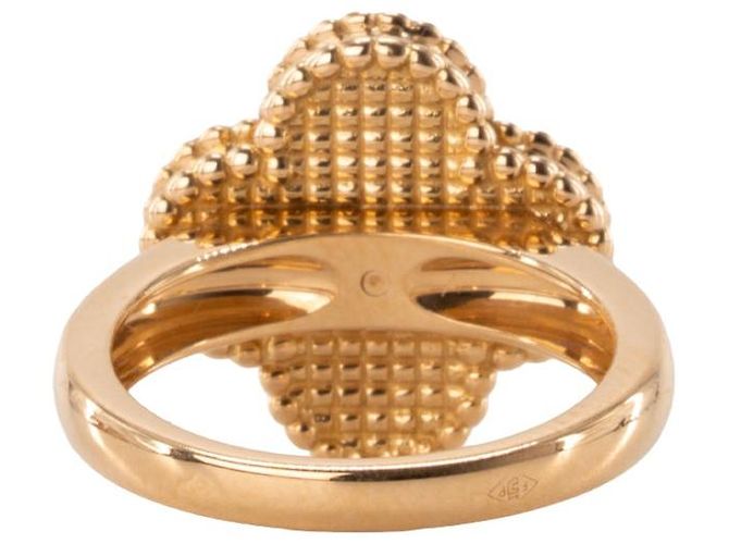 VAN CLEEF & ARPELS - Anello Vintage Alhambra Van Cleef & Arpels in oro, diamante e madreperla (T48) D'oro - vista 2