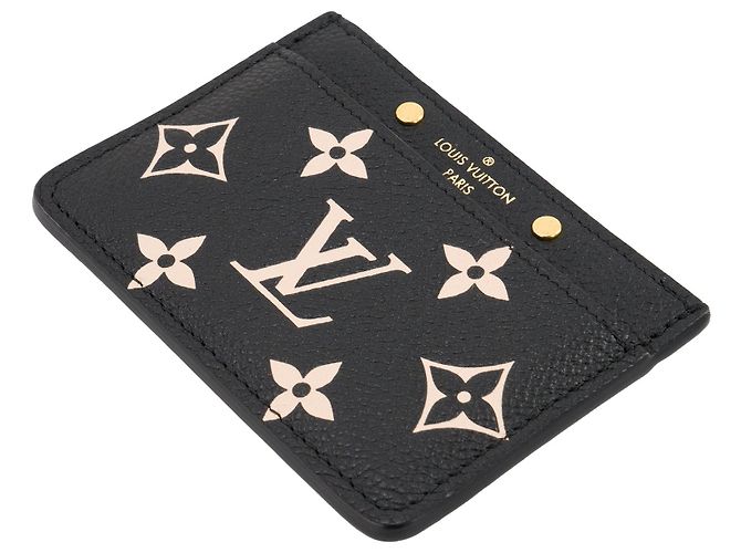 LOUIS VUITTON - Tarjetero Louis Vuitton en piel granulada monogramme giant Negro - vista 4