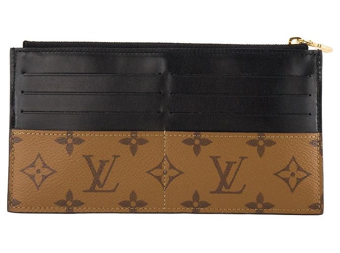 LOUIS VUITTON - Monedero Slim Louis Vuitton en toile enduite monogrammée reverse Castaño - vista 2
