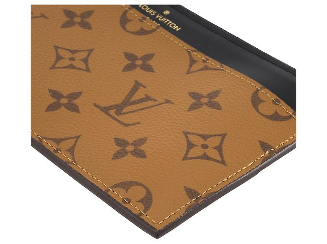LOUIS VUITTON - Monedero Slim Louis Vuitton en toile enduite monogrammée reverse Castaño - vista 5
