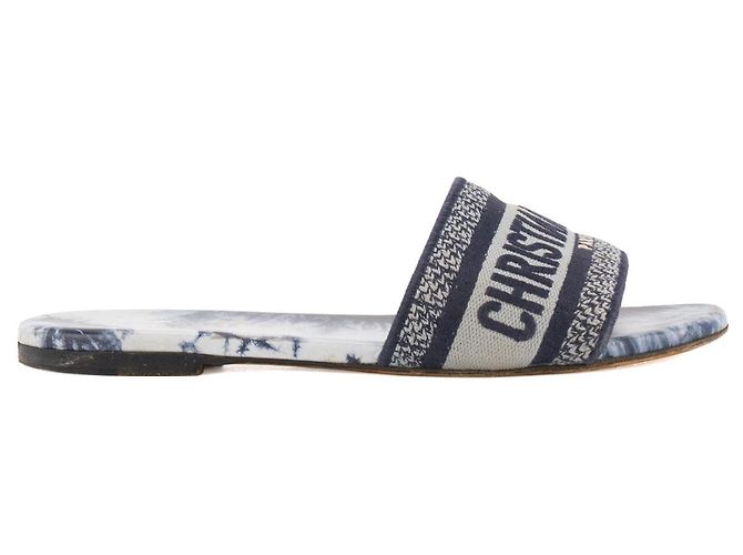 Autre Marque DIOR - Sandali Dway Dior in tela blu navy (T35,5) - vista 2