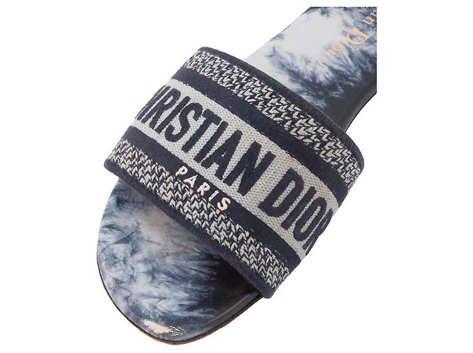Autre Marque DIOR - Sandali Dway Dior in tela blu navy (T35,5) - vista 5