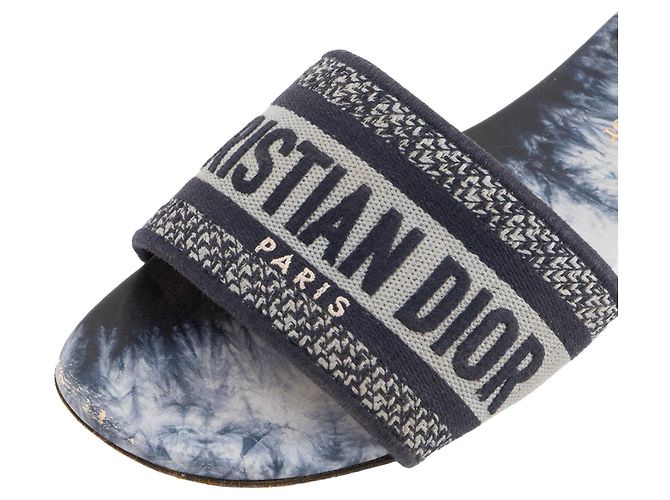 Autre Marque DIOR - Sandali Dway Dior in tela blu navy (T35,5) - vista 6