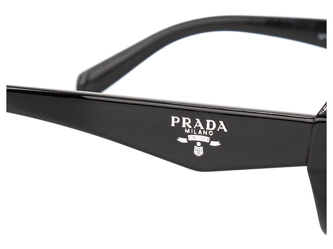 PRADA - Occhiali da sole PR 12 Prada in plastica nera Nero - vista 3