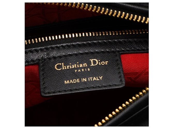 Autre Marque DIOR - borsa a mano Lady Dior medium in pelle cannage nera Nero - vista 9