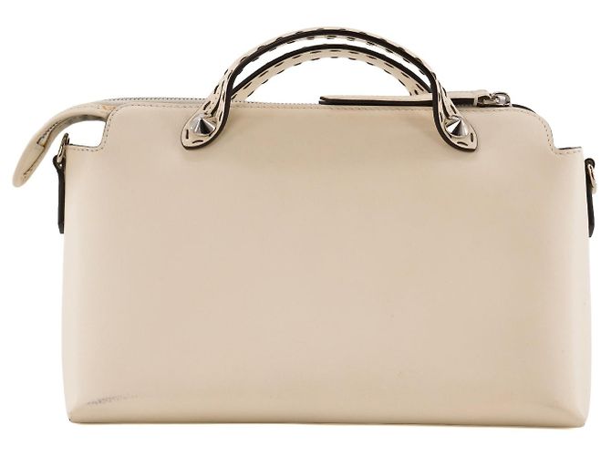 FENDI - Borsa a tracolla By The Way Medium Fendi in pelle liscia beige - vista 3