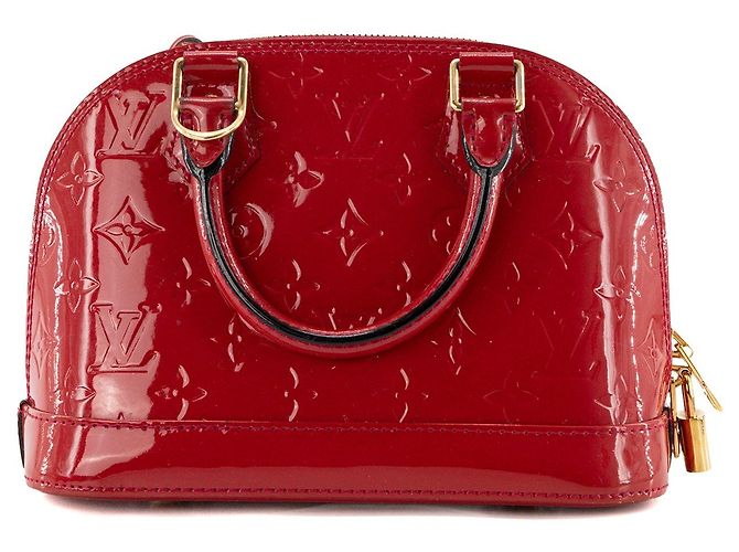 LOUIS VUITTON - Borsa a tracolla Louis Vuitton Alma BB in pelle verniciata rossa Rosso - vista 3