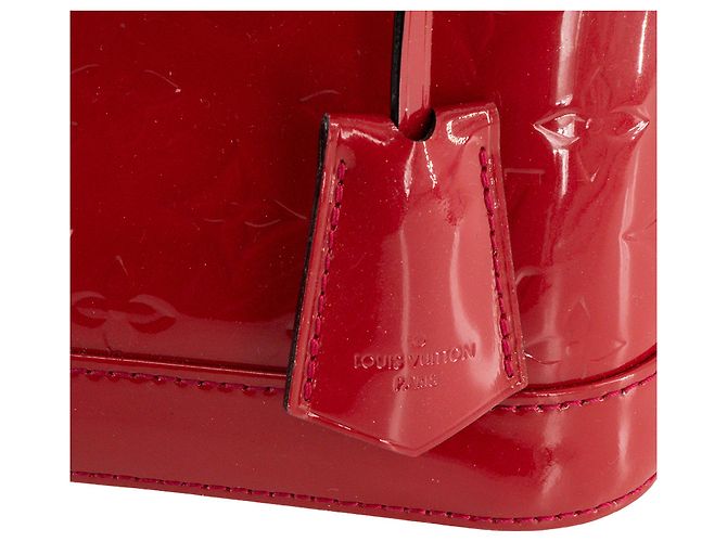 LOUIS VUITTON - Borsa a tracolla Louis Vuitton Alma BB in pelle verniciata rossa Rosso - vista 5