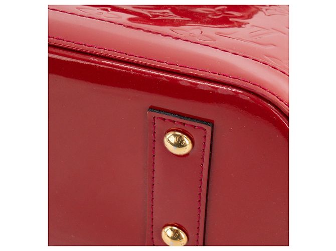 LOUIS VUITTON - Borsa a tracolla Louis Vuitton Alma BB in pelle verniciata rossa Rosso - vista 8