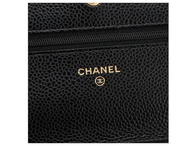 CHANEL - Borsa a tracolla Wallet On Chain Classic/Timeless in pelle caviar nera Nero - vista 6