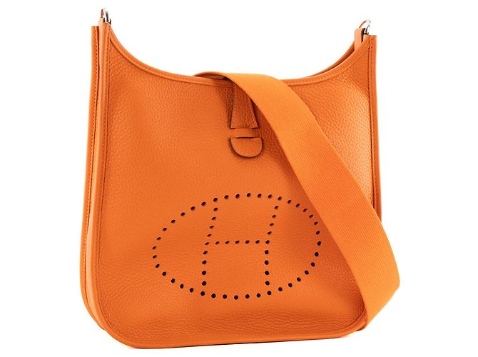 HERMÈS - Borsa a tracolla Evelyne 29 Hermès in pelle clémence orange H Arancione - vista 2