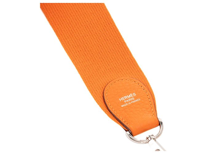 HERMÈS - Borsa a tracolla Evelyne 29 Hermès in pelle clémence orange H Arancione - vista 5
