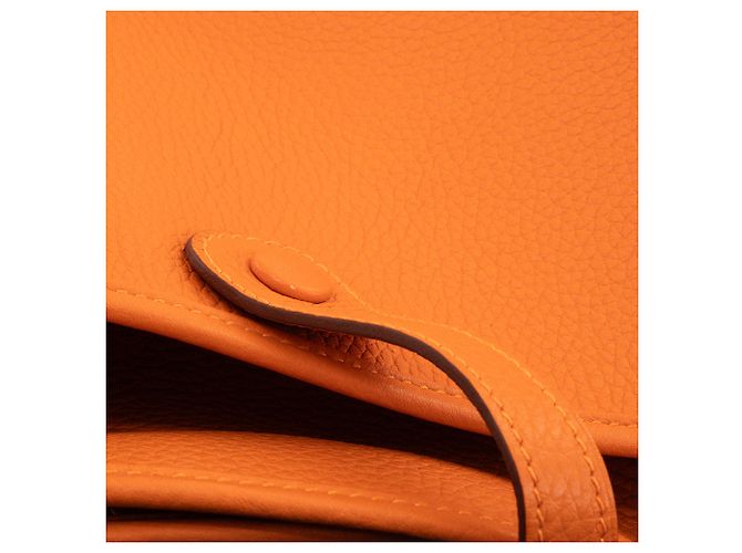 HERMÈS - Borsa a tracolla Evelyne 29 Hermès in pelle clémence orange H Arancione - vista 6