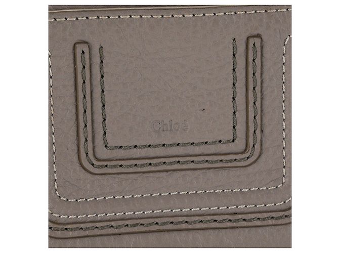 CHLOÉ - Marcie mini Chloé Schultertasche aus grauem Narbenleder - Ansicht 5