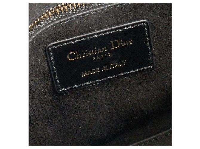 Autre Marque DIOR - Borsa a tracolla Lady Dior small Dior in pelle stropicciata nera Nero - vista 10