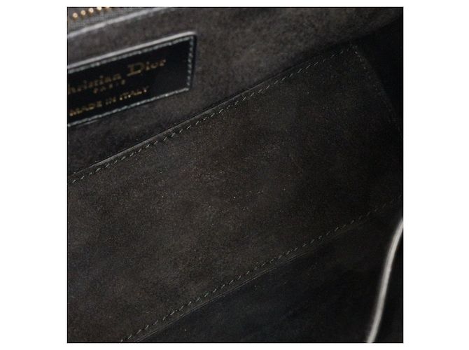 Autre Marque DIOR - Borsa a tracolla Lady Dior small Dior in pelle stropicciata nera Nero - vista 9
