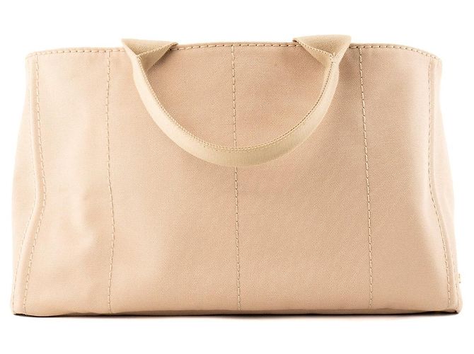 PRADA - Borsa Tote Prada in Canapa Large in tela beige - vista 3
