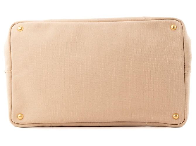 PRADA - Borsa Tote Prada in Canapa Large in tela beige - vista 4