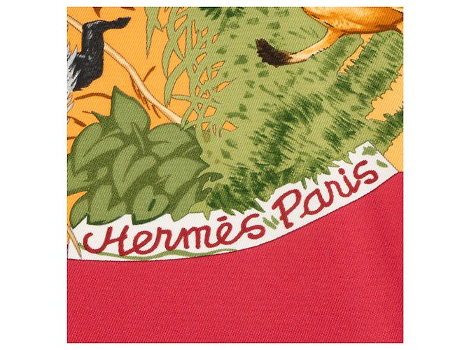 HERMÈS - Carré 90 Africa Hermès in seta multicolore - vista 3